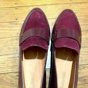 Madewell Burgundy Leather/Suede Loafers